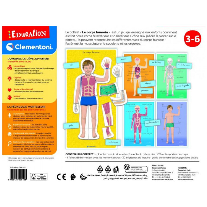Clementoni Education Le corps humain 3-6ans 3 - 5 ans -