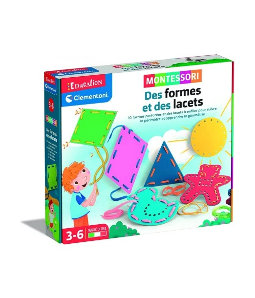 Clementoni Education Montessori Shapes and Laces from 3 to 6 years