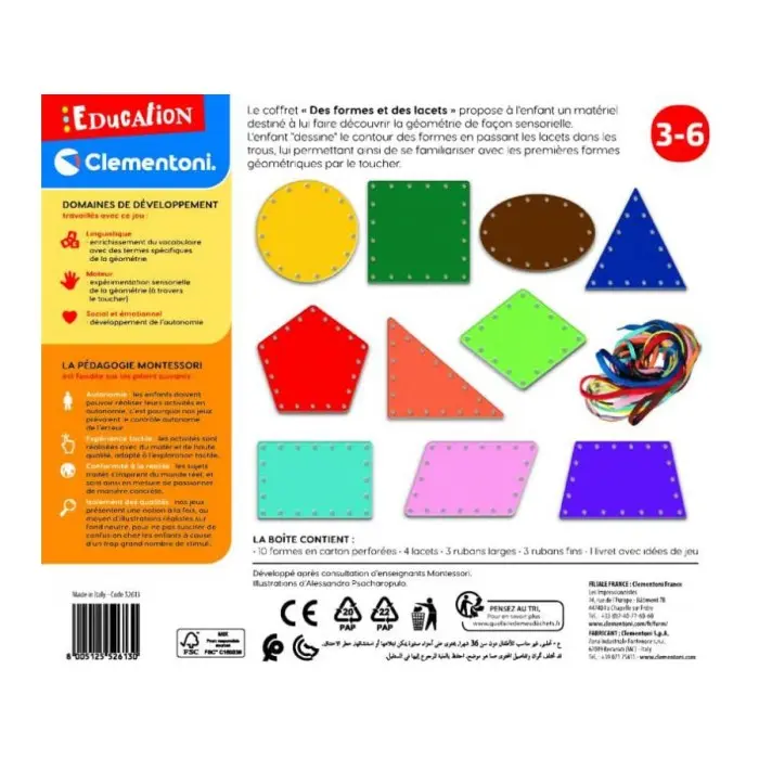 Clementoni Education Montessori Formes et Lacets 3-6ans 3 - 5