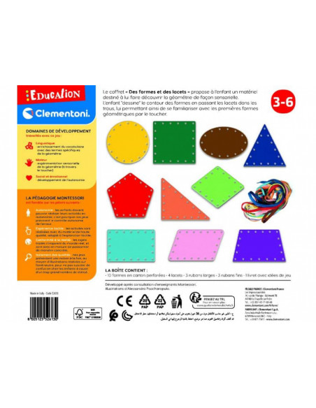 Clementoni Education Montessori Formes et Lacets 3-6ans 3 - 5