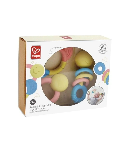 Hape set of rings and rattles in Japanese rice, from 0 months 2