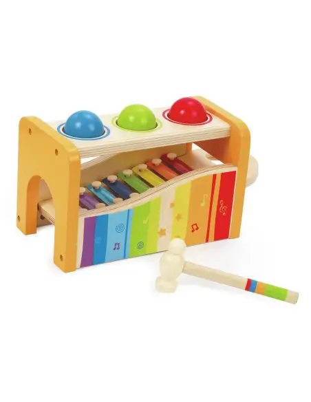 Hape hammer bench with xylophone from 12 months