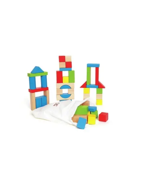 Hape 50 Blocs de construction en bois 12m+ 0 - 3 ans - Hape