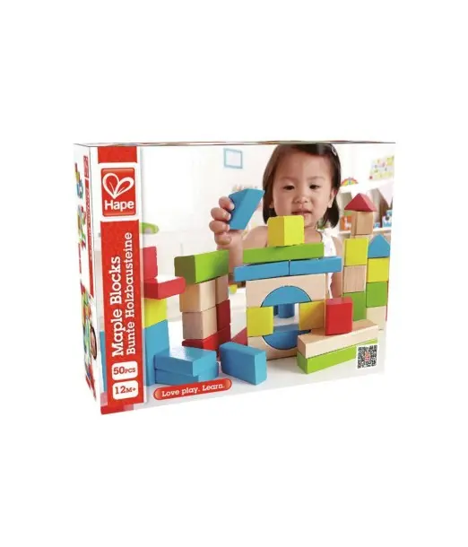 Hape 50 Blocs de construction en bois 12m+ 0 - 3 ans - Hape 2