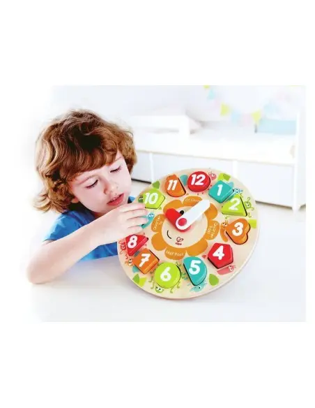 Hape clock puzzle with large pieces from 3 years — photo 2