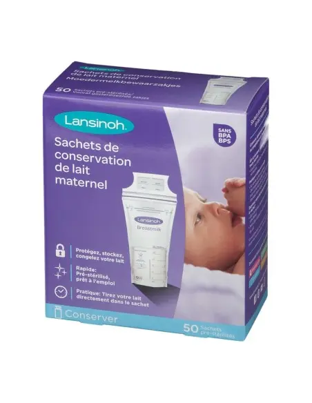 Sachets De Conservation Lansinoh Pour Lait Maternel 50 Unités