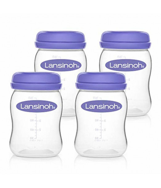Lansinoh Pots de conservation du lait maternel x4 Conservation