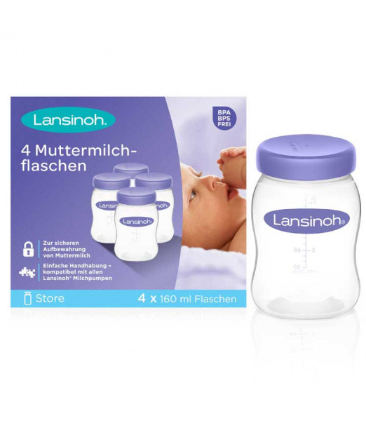 Lansinoh Pots de conservation du lait maternel x4 Conservation 2