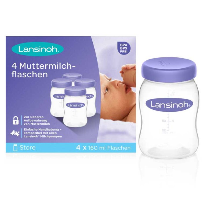 Lansinoh Pots de conservation du lait maternel x4 Conservation