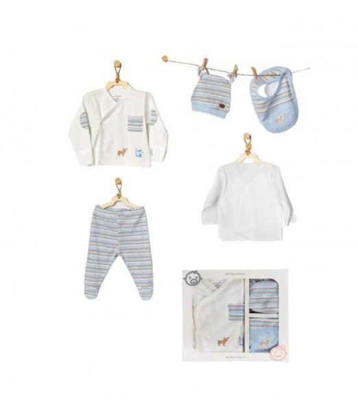 Coffret naissance 100% coton 5 pièces Ours Pyjama bébé - 