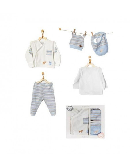 Coffret naissance 100% coton 5 pièces Ours Pyjama bébé - 