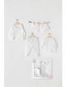 Coffret Naissance 100% Coton 5 Pièces Blanc Chic Pyjama bébé 