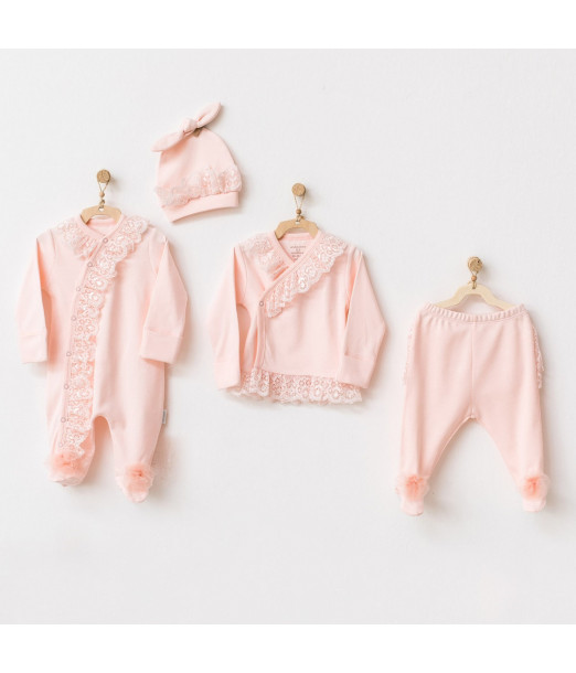 Coffret naissance 100% coton 10 pièces Corail Chic Pyjama bébé