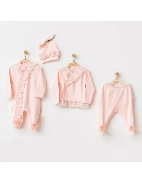 Newborn gift set 100% cotton, 10 pieces, Coral Chic
