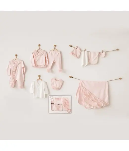 Coffret naissance 100% coton 10 pièces Corail Chic Pyjama bébé 2