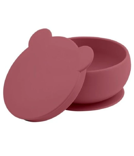Minikoioi silicone set: bowl, cup, spoon – Velvet Red 2