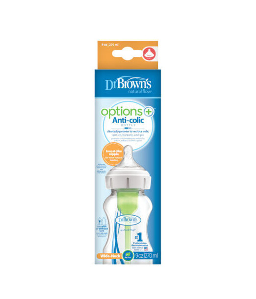 Dr. Brown's - Biberon 270ml Cole large 0M+ Biberon & 2
