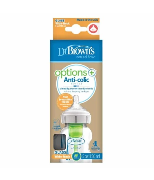 Dr Brown's baby bottle glass 150 ml Cole large