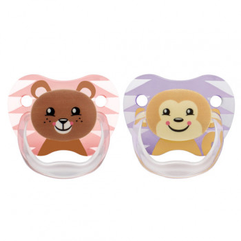 Dr. Brown's - Pack de 2 Sucettes Stage2 6-18M Animal - Fille