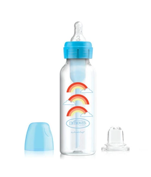 Dr Brown's baby bottle 270 ml wide-neck Rainbow from 6 months