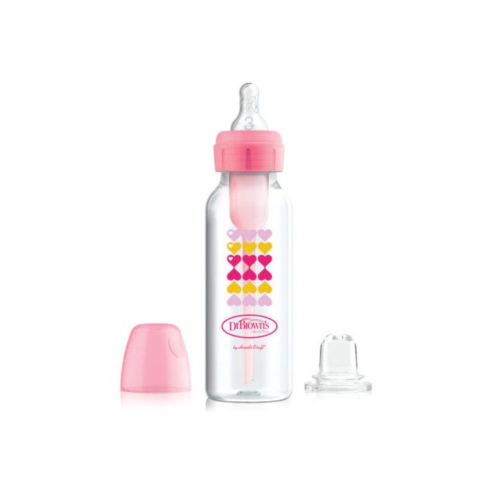 Dr. Brown's - Biberon 270ml Cole large 6M+ (sippy+tétine L3) -