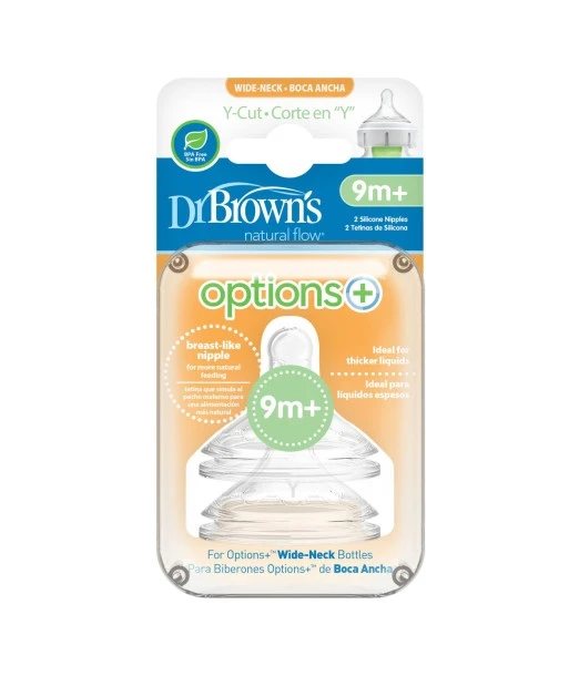 Dr Brown's 2 nipples Cole Large 9+ months thick liquids