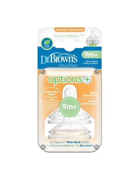 Dr Brown's 2 nipples Cole Large 9+ months thick liquids