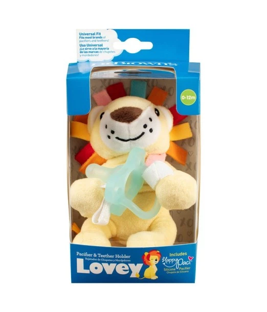 Dr Brown's comforter lion with silicone nipple, from 0 to 12 months