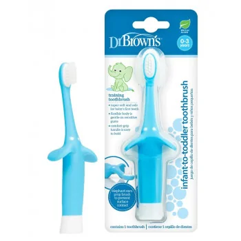 Dr Brown's Brosse à dents 0-3ans Bleu Brosse à dents - Dr