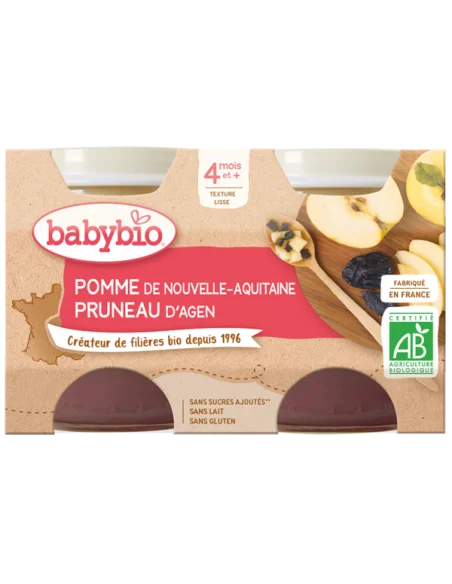 Babybio baby jar Apple & Prune (From 4 months)
