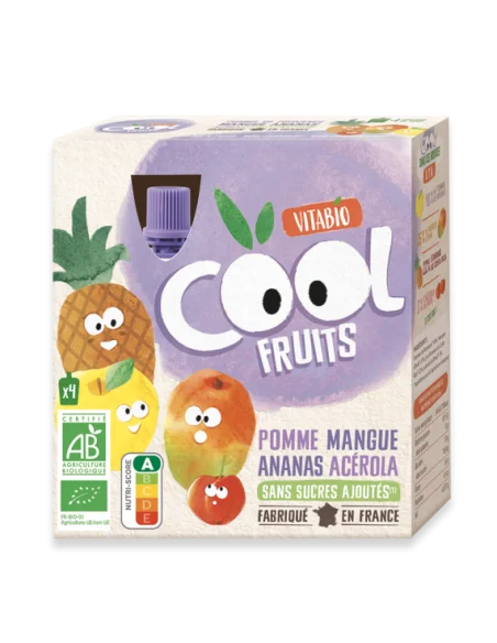 Vitabio Cool Fruits apple mango pineapple pouches