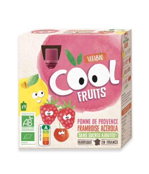 Vitabio fruit pouches Apple Raspberry Cool Fruits
