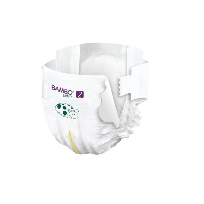 Couches Bambo Nature Taille 2 (3-6kg) 30 unités Couches Bébé -
