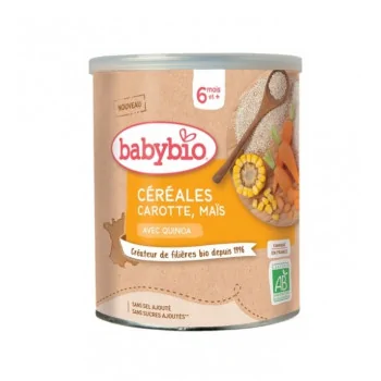 BabyBio Céréales Infantiles Carottes Mais (Dès 6mois) Céréales