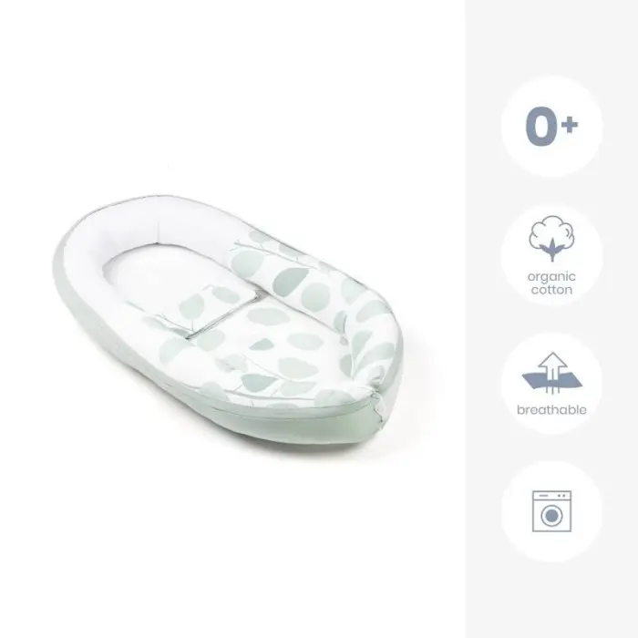 Cocoon Réducteur De Lit Leaves Aqua Green Doomoo Cocon -