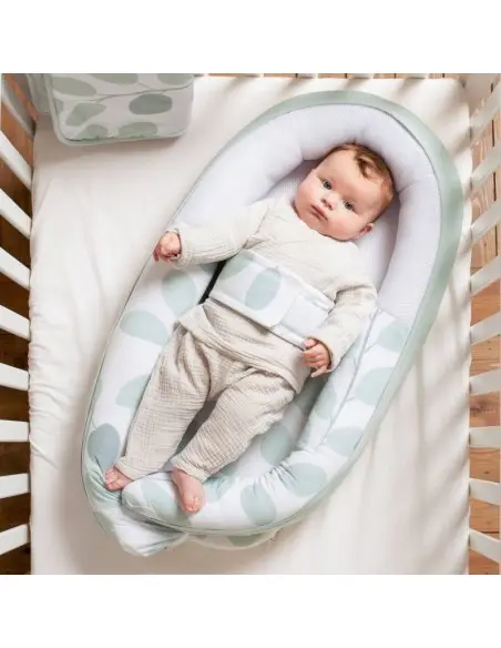 Cocoon Réducteur De Lit Leaves Aqua Green Doomoo Cocon -