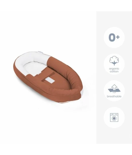 Doomoo Cocoon bed reducer Tetra Jersey Terracotta 2