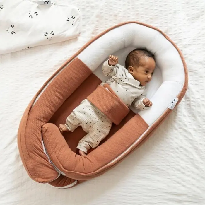 Cocoon Réducteur De Lit Tetra Jersey Terracotta Doomoo Cocon -