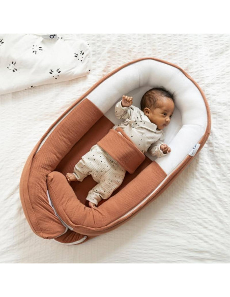 Cocoon Réducteur De Lit Tetra Jersey Terracotta Doomoo Cocon -