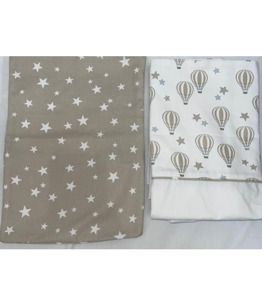 Parure de Lit Bébé 60x120cm Montgolfière Linge de lit - Maroc