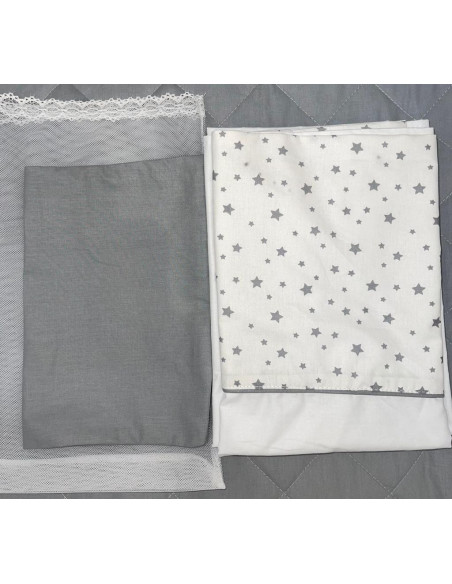 Parure de Cododo Etoiles Grises Linge de lit - Maroc