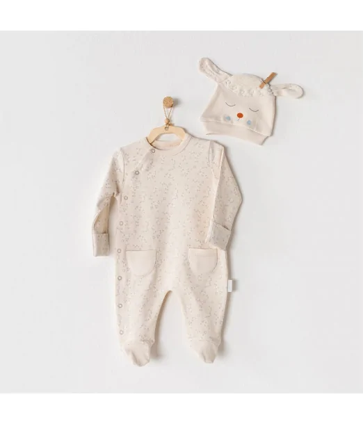 Grenouillère 100% Coton Beige Pyjama bébé - Maroc