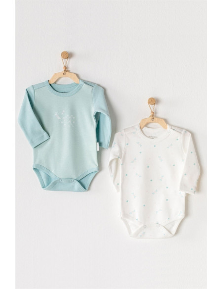 Lot 2 Body Manches Longues 100% Coton Dragonfly Univers Bébé -