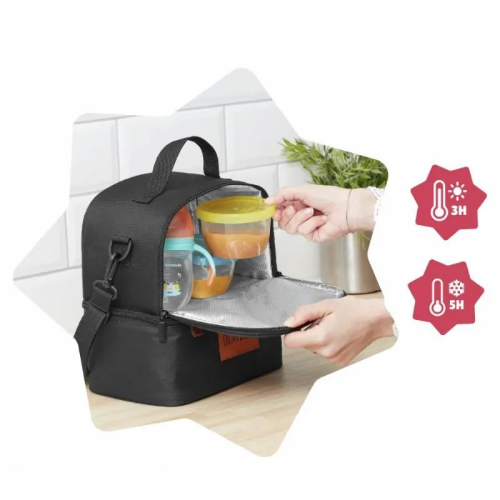 Sac Repas Isotherme Pick & Go + 1 Contenant 300ml + 1 Tasse + 2 Cuillères  Badabulle au Maroc - Baby And Mom