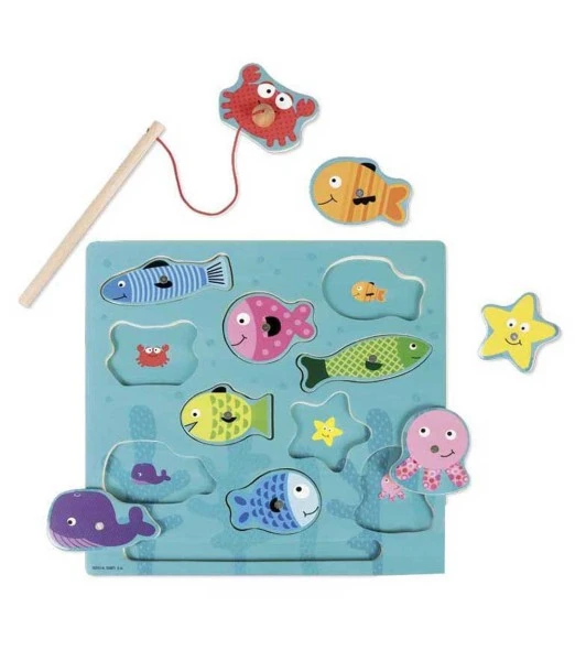 Goula magnetic fishing inset puzzle from 2 years 2