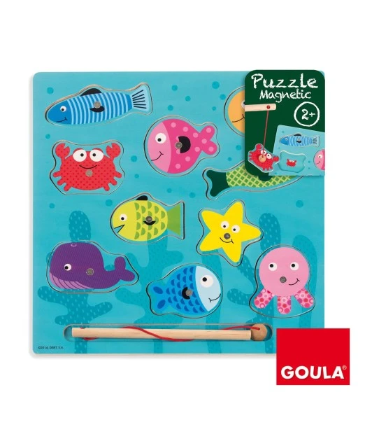 Goula magnetic fishing inset puzzle from 2 years