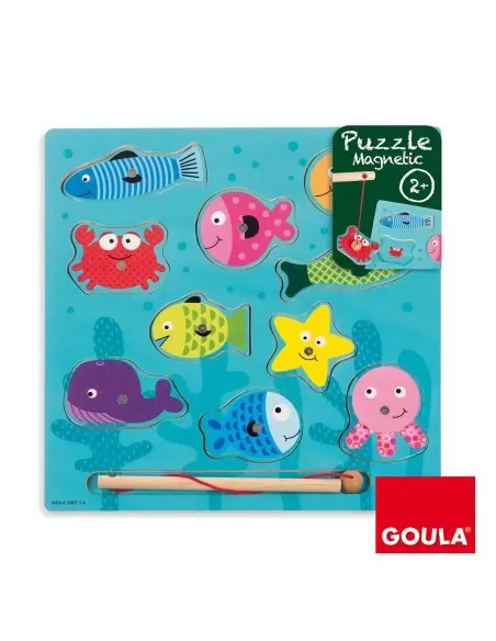 Goula magnetic fishing inset puzzle from 2 years