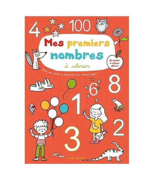 Mes premiers nombres à colorier - Avec un poster à colorier