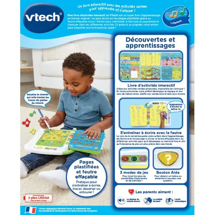 Mon livre d'activités interactif - J'écris, je joue et