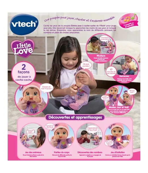 Poupée Emma cache-cache bébé - Poupée Little Love Eveil & Jouet 2